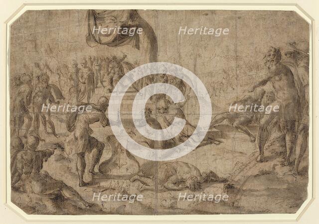 Sacrifice Scene (Gaius Mucius Scaevola?), late 16th century. Creator: Unknown.