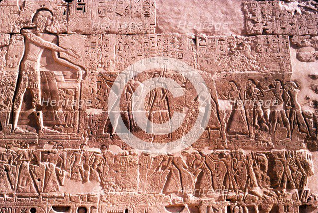 Mortuary Temple of Rameses III at Medianat Habu, Luxor, Egypt, 12th Century BC. Artist: Unknown.