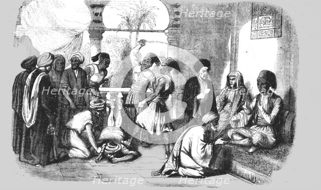 'A Turkish Court of Justice; The Bastinado', 1854. Creator: Unknown.