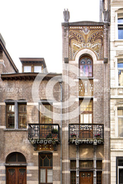 Maison-Atelier Albert Cortvriendt, (1900), 6-8 Rue de Nancy, Brussels, Belgium, c2014-2017. Artist: Alan John Ainsworth.