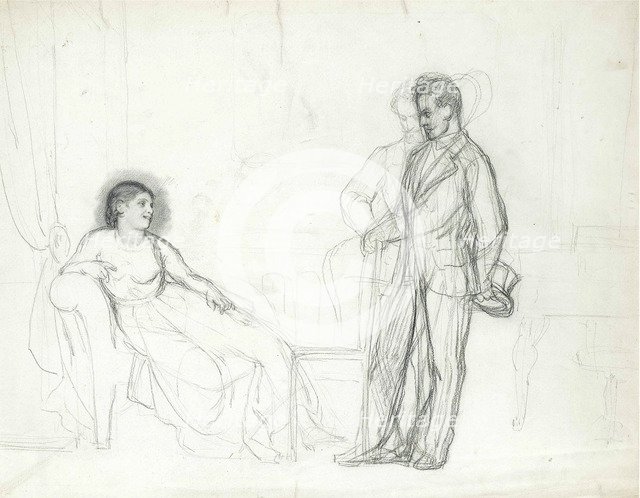 Adelina Patti as Violetta in the opera La traviata by Giuseppe Verdi, End 1860s-Early 1870s. Artist: Repin, Ilya Yefimovich (1844-1930)