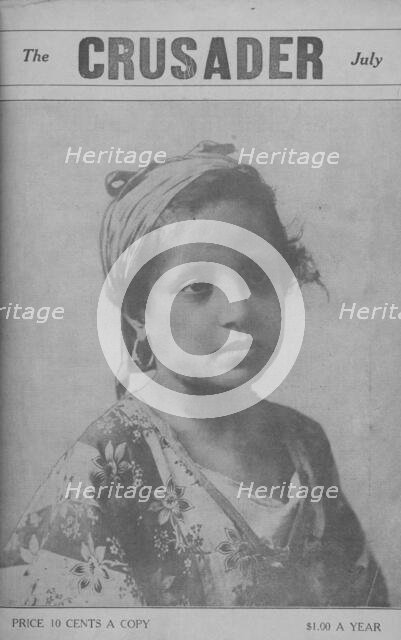 The Crusader, July; North African girl; Cover page, 1918-1922. Creator: Unknown.