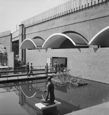 Entrance to the 'Downstream' section, Festival of Britain site, South Bank, Lambeth, London, 1951. Artist: MW Parry.