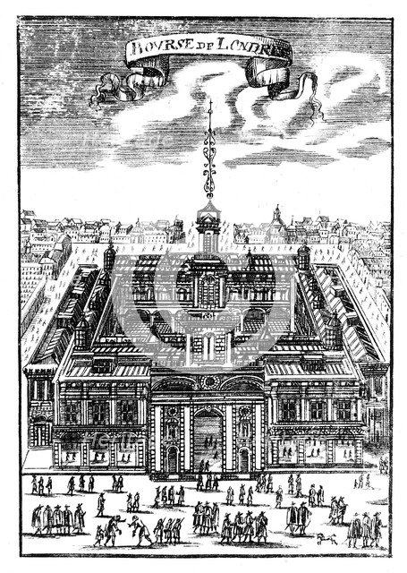 The Royal Exchange, London, 1686. Artist: Unknown