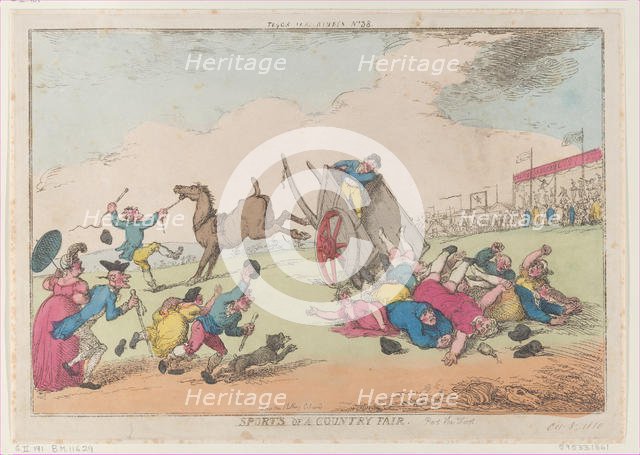 Sports of a Country Fair, Part the First, October 5, 1810., October 5, 1810. Creator: Thomas Rowlandson.