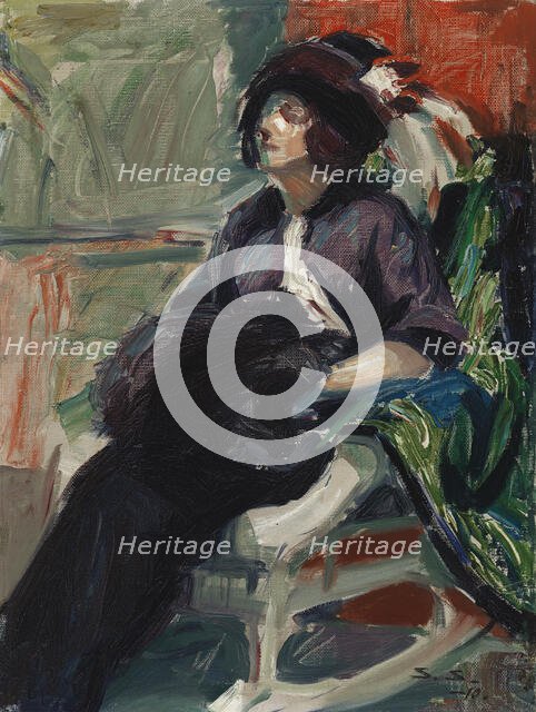 Woman in Rocking Chair, 1910. Creator: Santeri Salokivi.