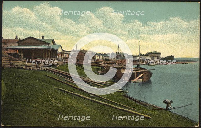 Irkutsk Embankment of the Angara River, 1904-1917. Creator: Unknown.
