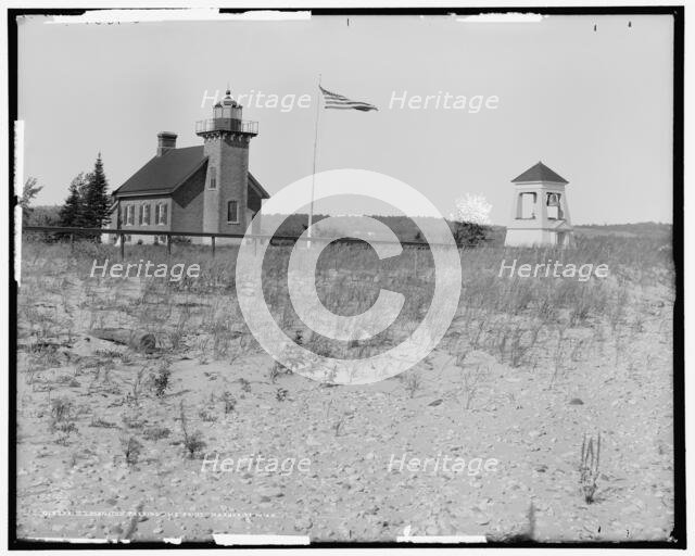 S.S. Manitou passing the point, Harbor Pt., Mich., c1908. Creator: Unknown.