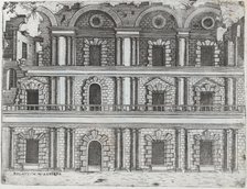 Arcus Vespasiani, from a Series of Prints depicting (reconstructed) Buildin..., Plate ca. 1530-1550. Creator: Master GA.