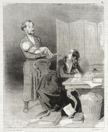 Emportez donc ça plus loin...il est impossible de travailler..., 1844. Creator: Honore Daumier.