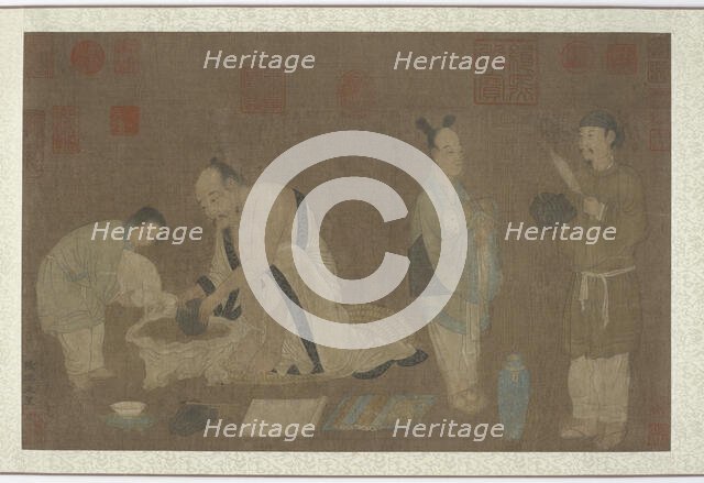 Scholar and attendants, Ming dynasty, 1368-1644. Creator: Unknown.