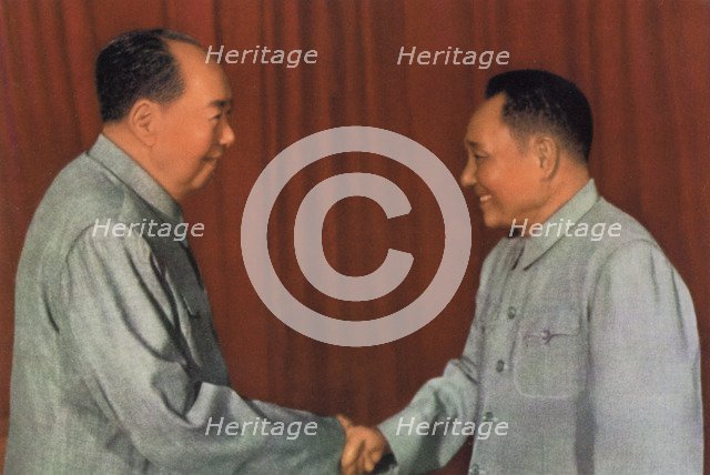 Mao Zedong and Deng Xiaoping, Chinese Communist leaders, c1960s(?). Artist: Unknown