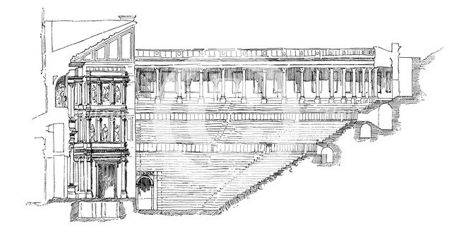 Section of the Gallo Roman Theatre at Orange, Provence, France, 1895. Artist: Unknown