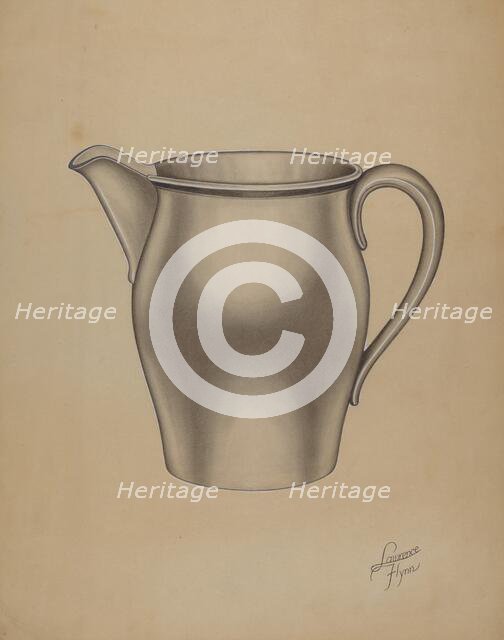 Pewter Pitcher, 1935/1942. Creator: Lawrence Flynn.