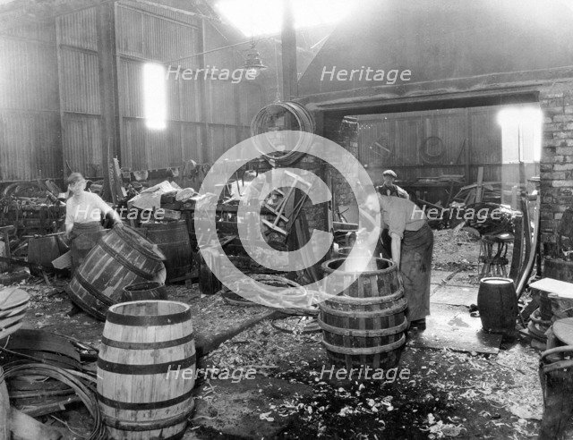 A cooperage, London, c1938. Artist: Unknown