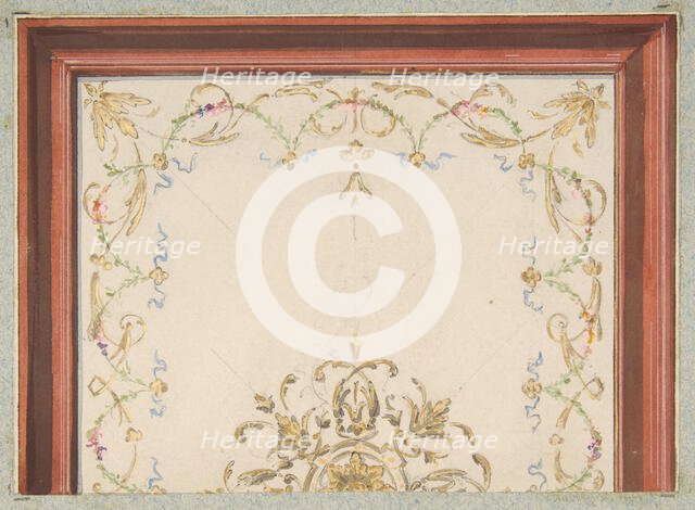 Design for a ceiling, second half 19th century. Creators: Jules-Edmond-Charles Lachaise, Eugène-Pierre Gourdet.