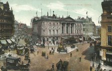 'Piccadilly Circus, London', late 19th-early 20th century.  Creator: Unknown.