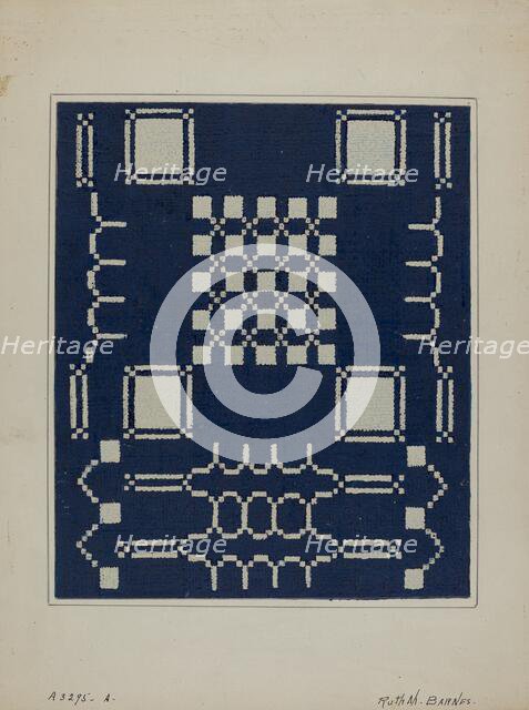 Coverlet (Section), c. 1940. Creator: Ruth M. Barnes.