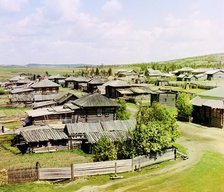 Northern part of the village of Nyrob, 1910. Creator: Sergey Mikhaylovich Prokudin-Gorsky.