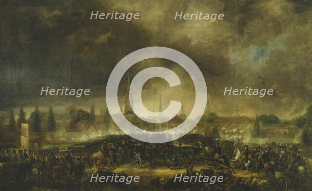The Storming of Leipzig, 1818. Creator: Per Krafft the Younger.