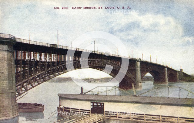 Eads Bridge, St Louis, Missouri, USA, 1906. Artist: Unknown