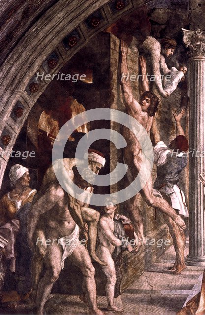 'The Fire in the Borgo' (detail), 1514. Artist: Raphael