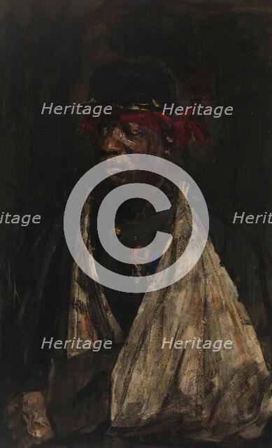 Portrait of a Wounded KNIL Soldier, 1882. Creator: Isaac Lazerus Israels.