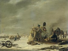 Bivouac at Molodechno, 3-4 December 1812: an episode from Napoleon's Retreat from Russia, 1816. Creator: Johannes Hari.