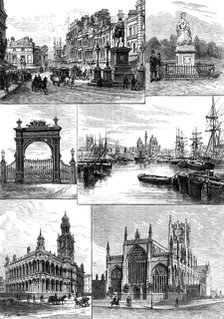 Commencement of the Hull, Barnsley, and West Riding Railway and Dock - views in Hull, 1881. Creator: Unknown.