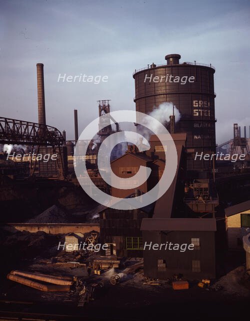 Hanna furnaces of the Great Lakes Steel Corporation, Detroit, Mich. , 1942. Creator: Arthur S Siegel.
