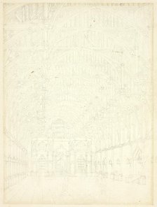 Study for Westminster Hall, from Microcosm of London, c. 1809. Creator: Augustus Charles Pugin.