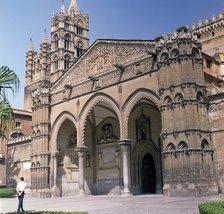 The south doorway of Palermo cathedral, 12th century. Artist: Walter Ophamil