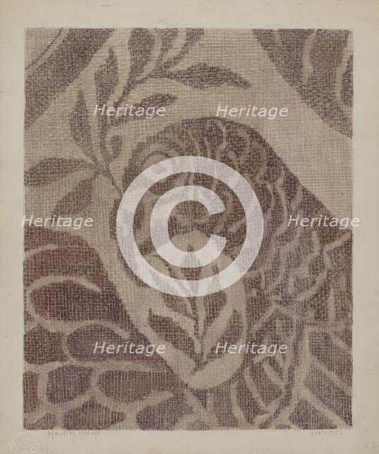 Handwoven Coverlet, c. 1937. Creator: Maud M Holme.