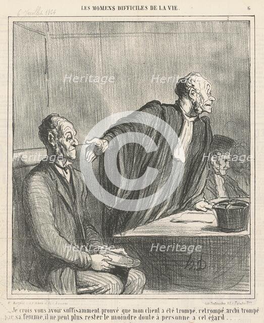 Je crois vous avoir ... prouvé que mon client ..., 19th century. Creator: Honore Daumier.