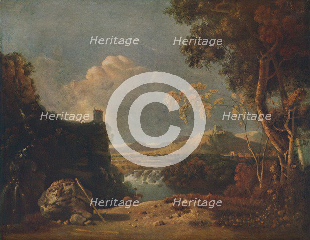 'The White Monk - IV (Italian Landscape, with White Monk)', c1752. Artist: Richard Wilson.