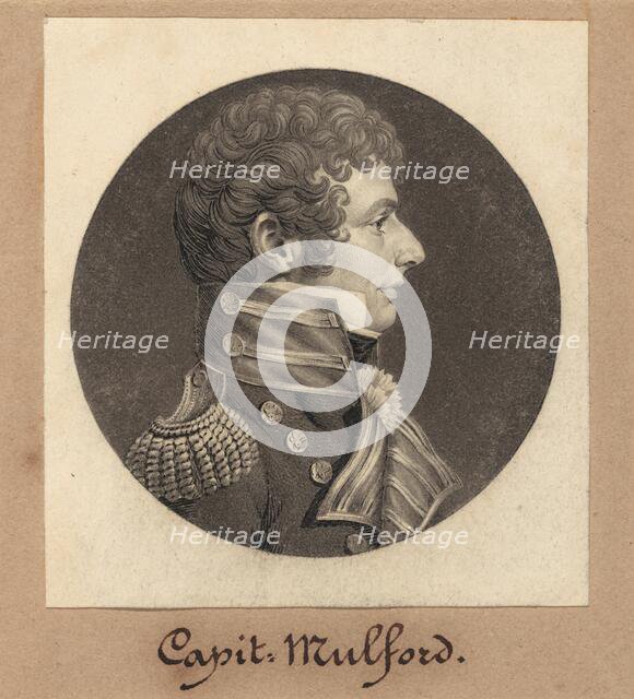 Captain Clarence Mulford, 1809. Creator: Charles Balthazar Julien Févret de Saint-Mémin.