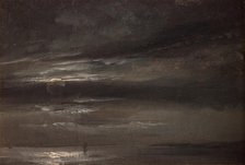 Moonlight over the Sea, 1820-1834. Creator: Johan Christian Dahl.