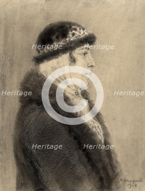 Merchant's Wife. Old Believer, 1904. Creator: Boris Vasilievich Smirnov.