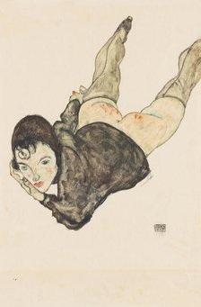Reclining woman, 1916. Creator: Schiele, Egon (1890-1918).