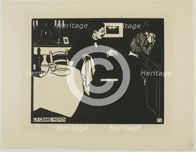 Extreme Measure, plate six from Intimacies, 1898. Creator: Félix Vallotton.