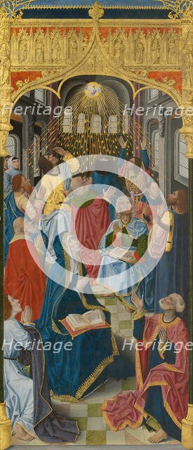 Panels from the High Altar of the Charterhouse of Saint-Honoré, Thuison-les-Abbeville: Pentecost... Creator: Unknown.