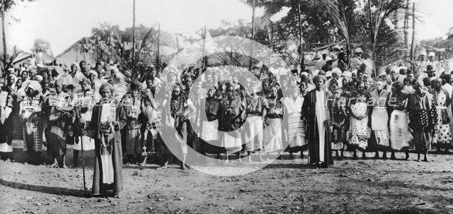 Native dancers in Mombasa, 1924-1925, (1937). Artist: Unknown
