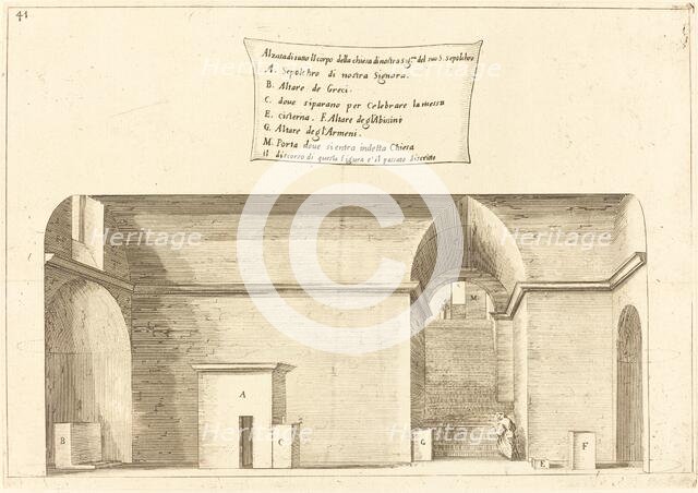 Elevation of the Church of the Holy Sepulchre, 1619. Creator: Jacques Callot.
