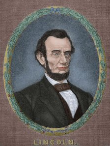 Abraham Lincoln (1809-1865), 16th President of the United States, 1885.  Creator: Unknown.