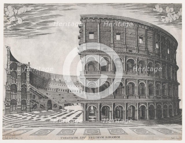 Speculum Romanae Magnificentiae: The Colosseum, 1581., 1581. Creator: Giovanni Ambrogio Brambilla.