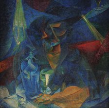 Donna al caffe - Compenetrazione di luci e piani, 1912-1914. Creator: Boccioni; Umberto (1882-1916).