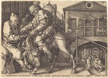 The Good Samaritan Paying for the Lodgings of the Traveler, 1554. Creator: Heinrich Aldegrever.