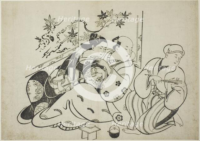 A Professional Buffoon, from an untitled series of 12 prints, c. 1710. Creator: Torii Kiyonobu I.