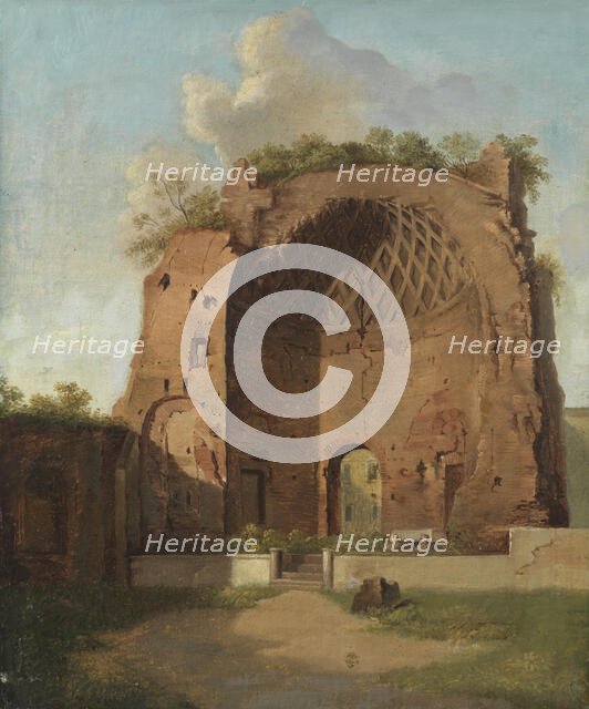 The Temple of Venus and Roma, The Roman Forum, Rome, 1840s. Creator: Thorald Laessoe.