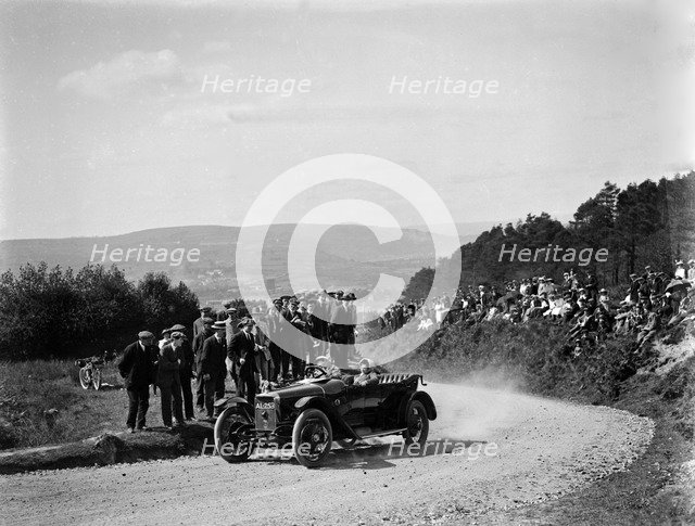 Sunbeam competing in the Caerphilly Hillclimb, Wales, 25 June 1914.   Artist: Bill Brunell.
